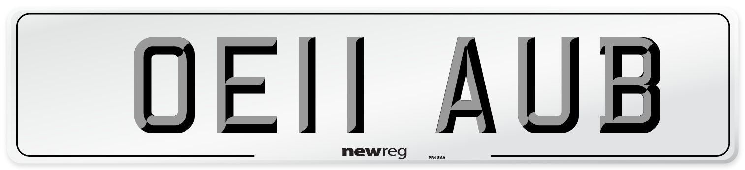 OE11 AUB Number Plate from New Reg